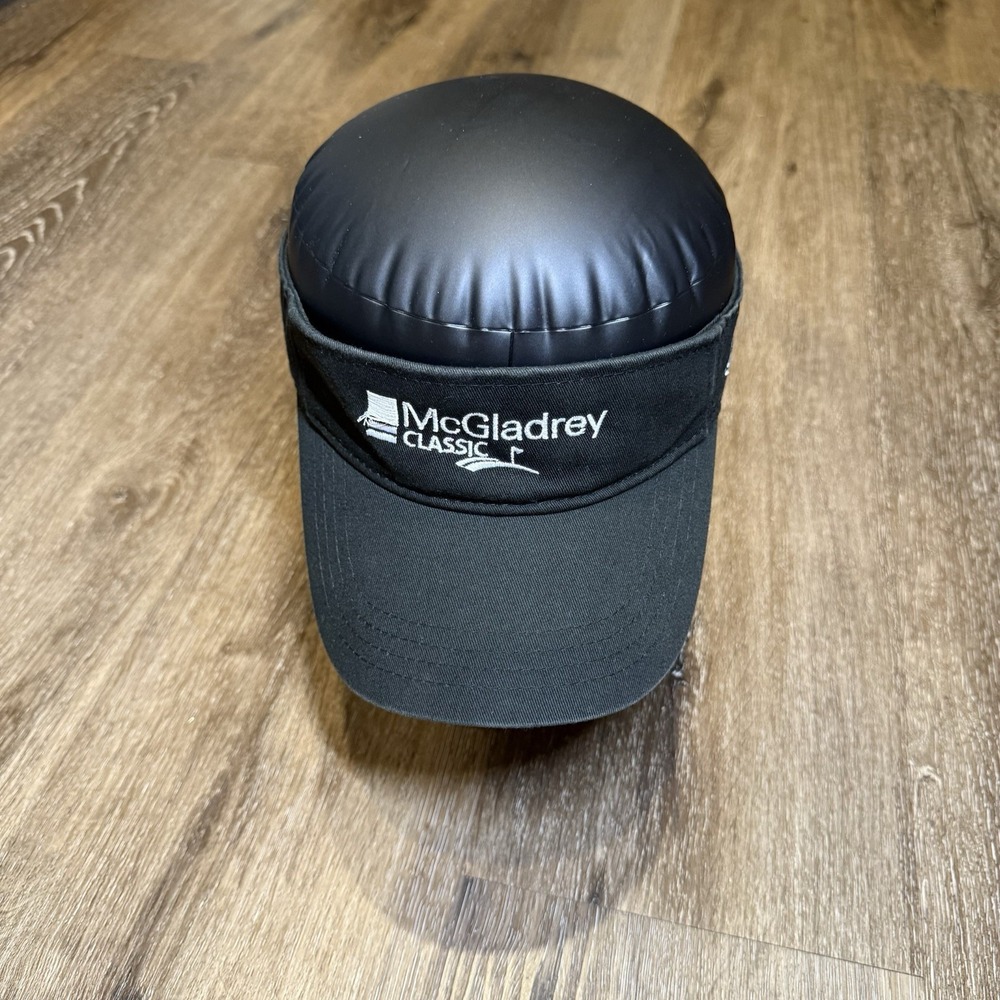 Imperial McGladrey‎ Classic Visor Hat Black White Golf Pickleball Sea Island